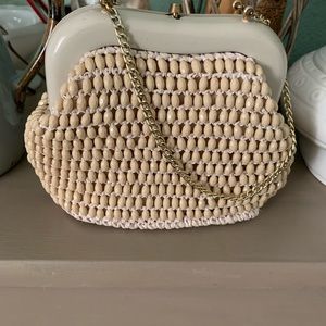Vintage Barbara Lee beaded straw bag